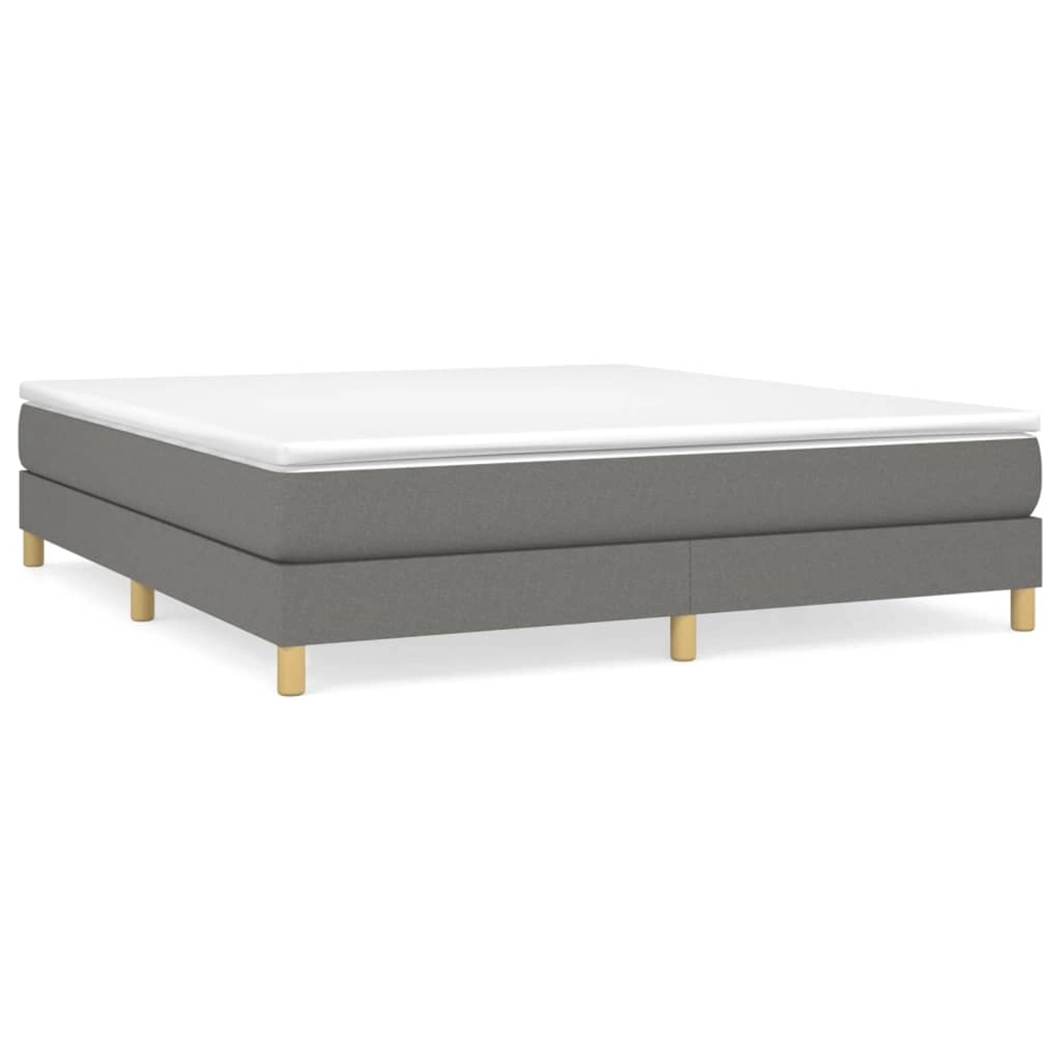 vidaXL Boxspringbett mit Matratze Dunkelgrau 160x200 cm Stoff1399940 günstig online kaufen