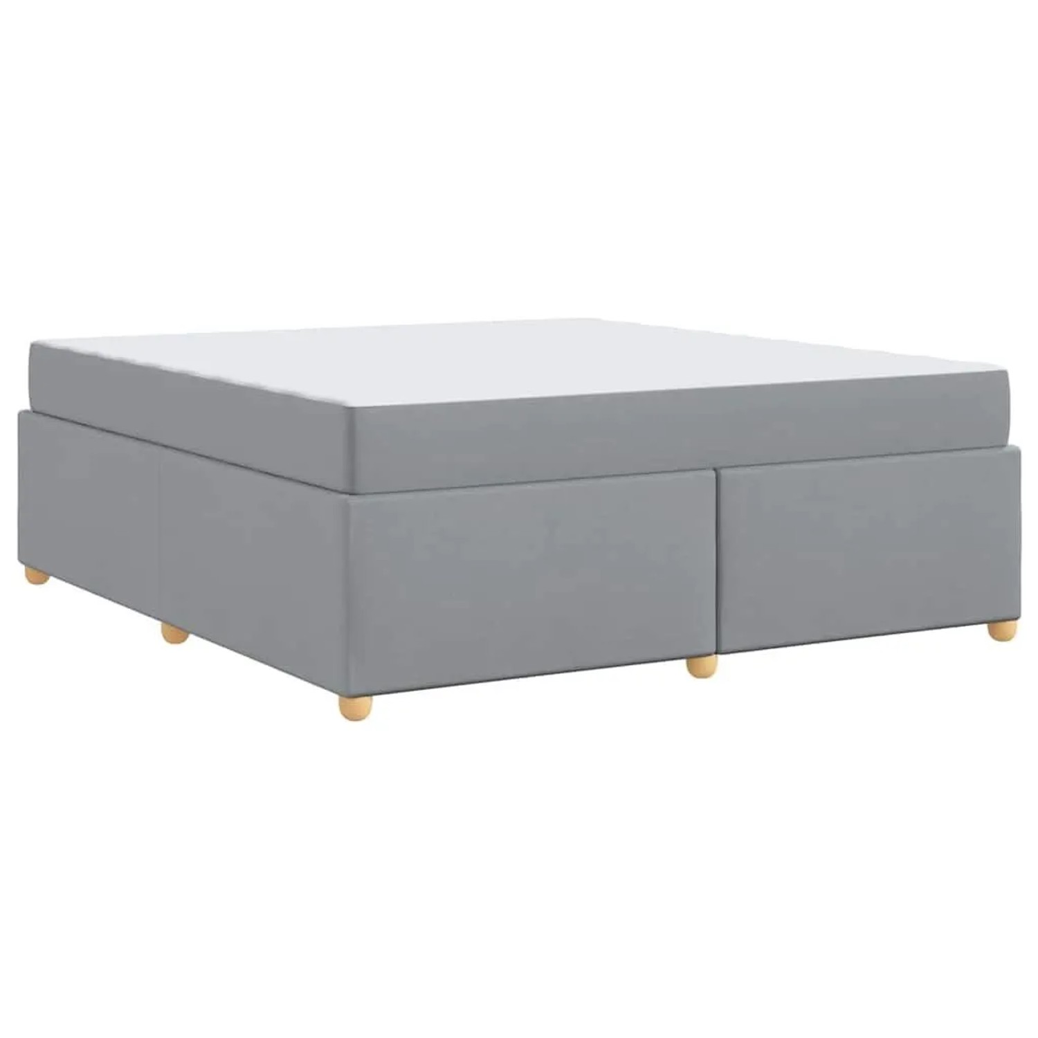 vidaXL Bettrahmen mit Matratze Hellgrau 180 x 200 cm Stoff 3399370