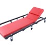 TRUTZHOLM Montageliege 100 cm, rot, mit Rollen für Werkstatt & Autoreparatur.