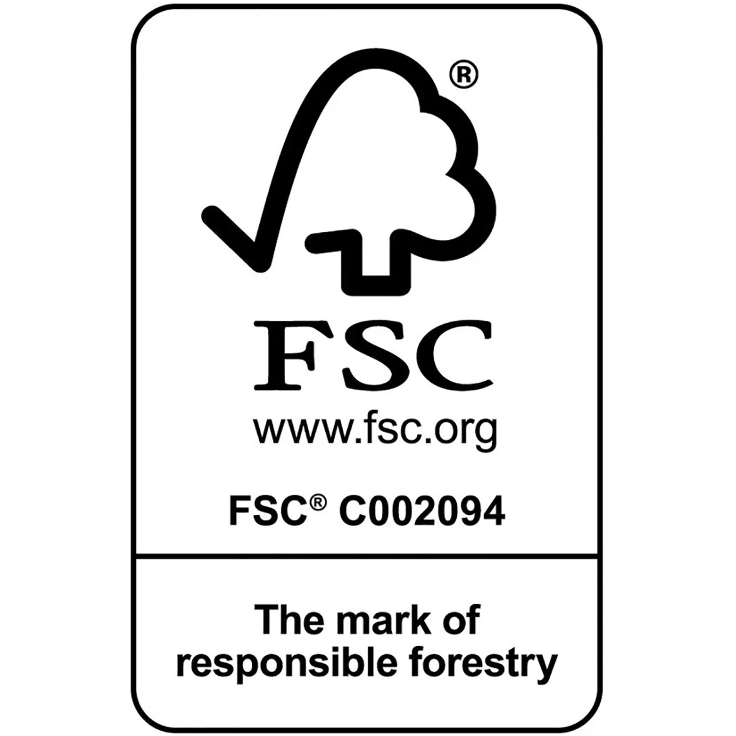 FSC®-Siegel: Zeichen für verantwortungsvolle Waldwirtschaft.