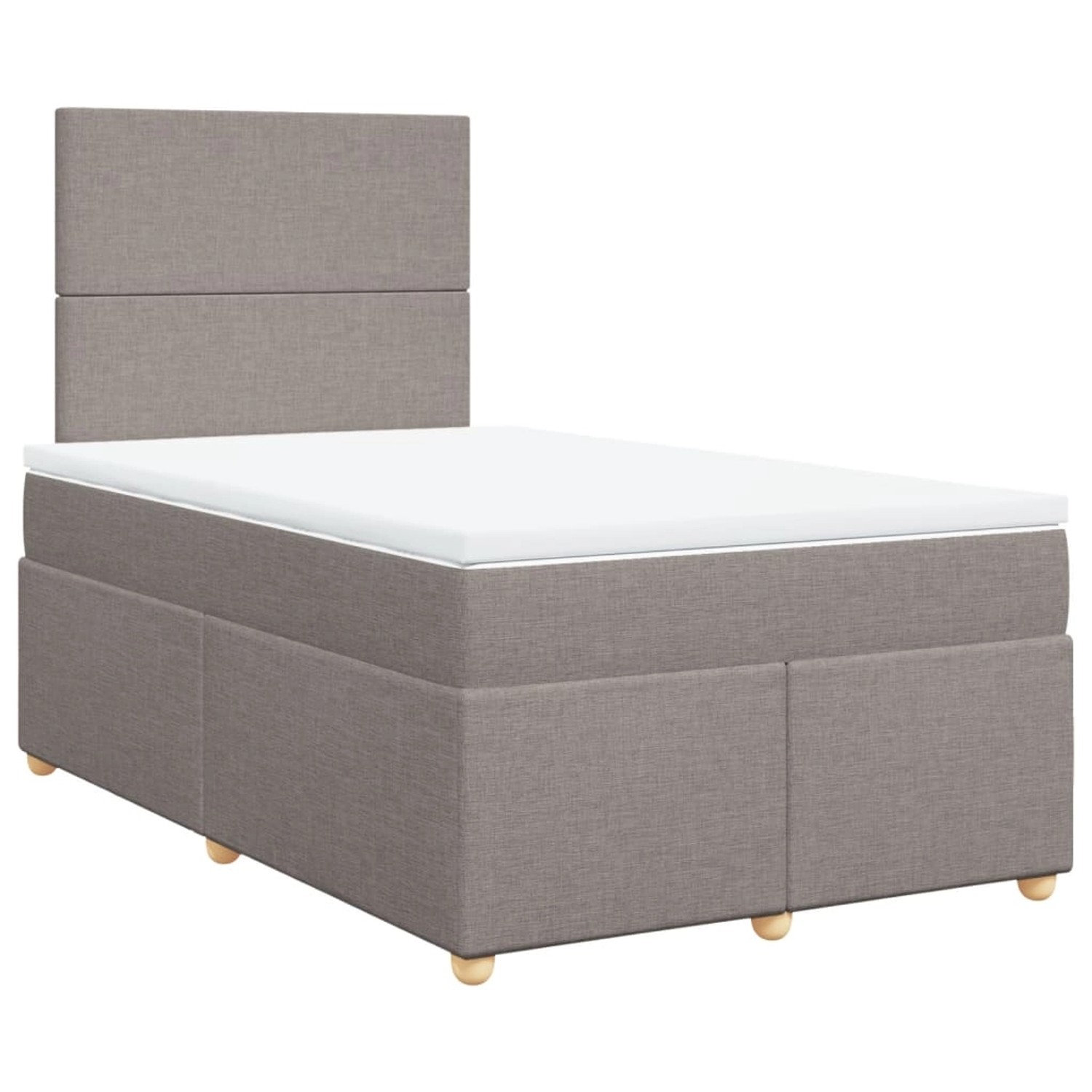 vidaXL Boxspringbett mit Matratze Taupe 120x190 cm Stoff 3291216 günstig online kaufen