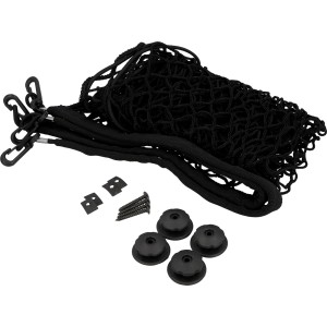 Cartrend Kofferraumnetz, dehnbar, 98x64cm, mit Zubehör zur Befestigung im Auto.