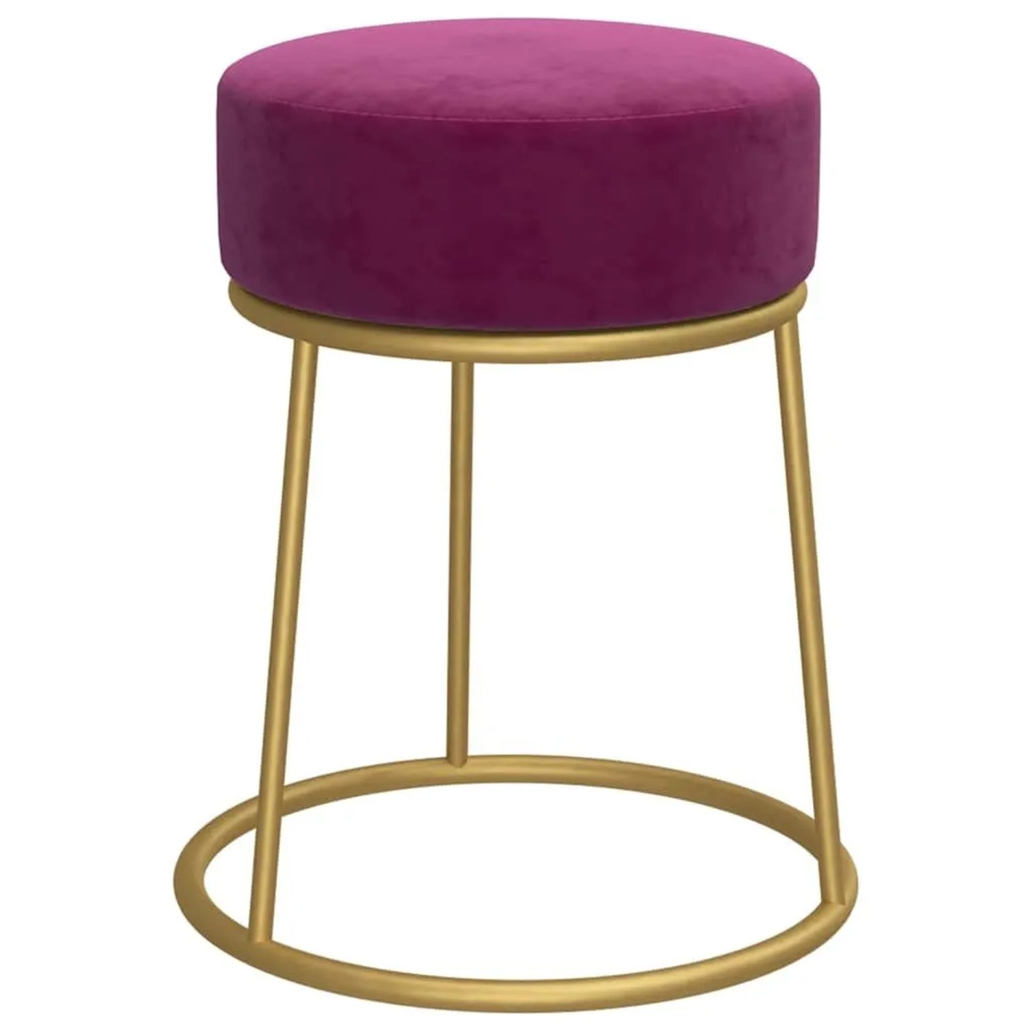 vidaXL Runder Hocker Violett Samt 340258