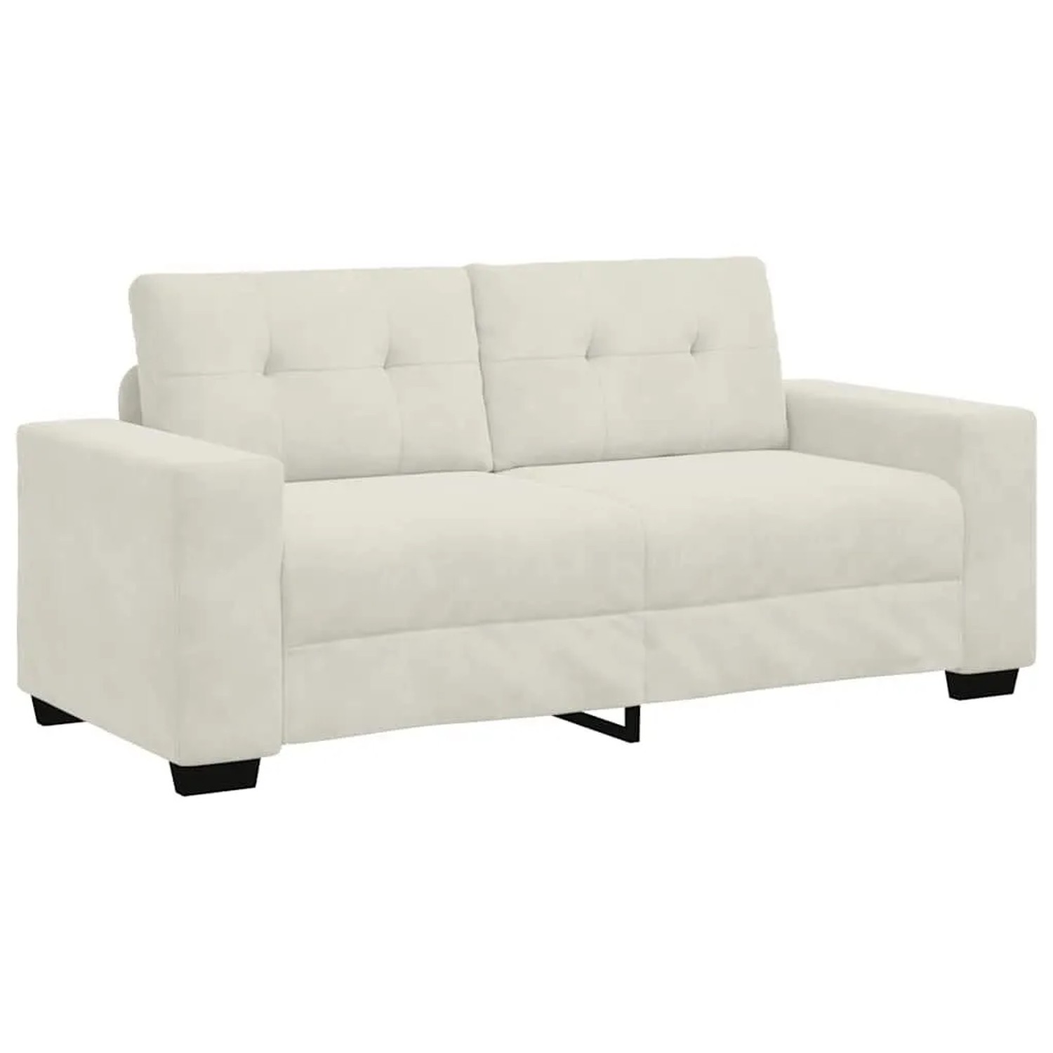 vidaXL Zweisitzer-Sofa Creme 140 cm Samt 4105130 günstig online kaufen