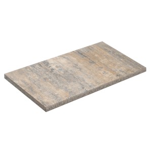 Diephaus Terrassenplatte Alira Muschelkalk, 100x50x5 cm, mit glatter, nuancierter Oberfläche für den Außenbereich.