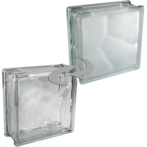 Glasstein Wolke Weiß, 1-seitig satiniert, zur Dekoration oder als Spardose nutzbar.