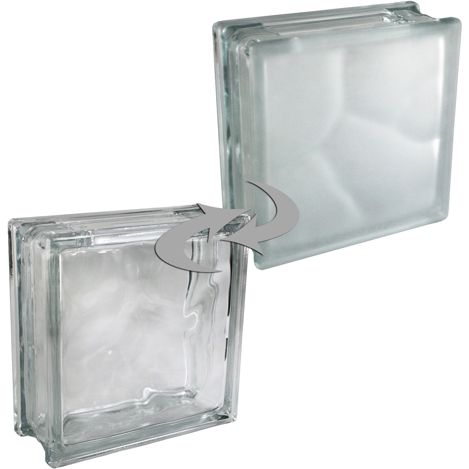 Glasstein - Vollsicht Dekoglasstein Wolke Weiß 1-Seitig 19,8 cm x 19,8 cm x 8 cm