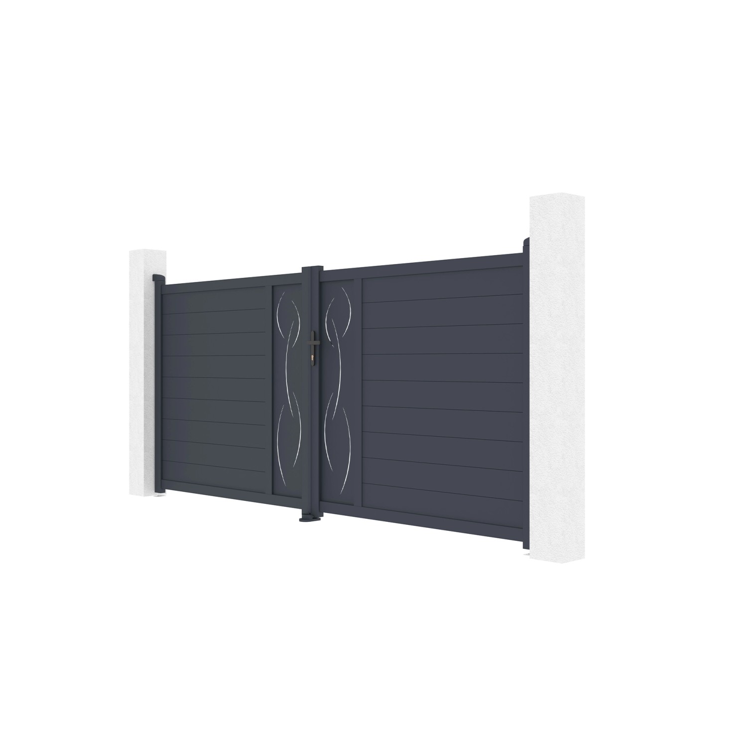 Casanoov Flügeltor Elektrisch Life 350x160cm Aluminium Grau & Drehtorantrieb Tanker B250_5