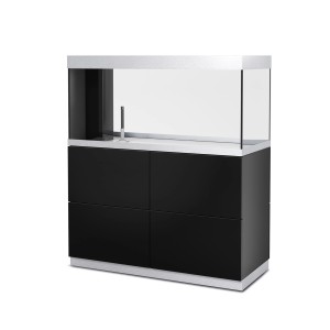 Oase Aquarium-Set HighLine Raumteiler Weißglas 300 Schwarz 300 l