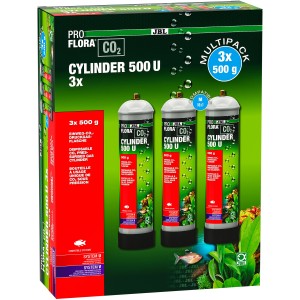 JBL Proflora Cylinder 500 U CO2 Druckgasflasche, 3er Pack für Aquarien.