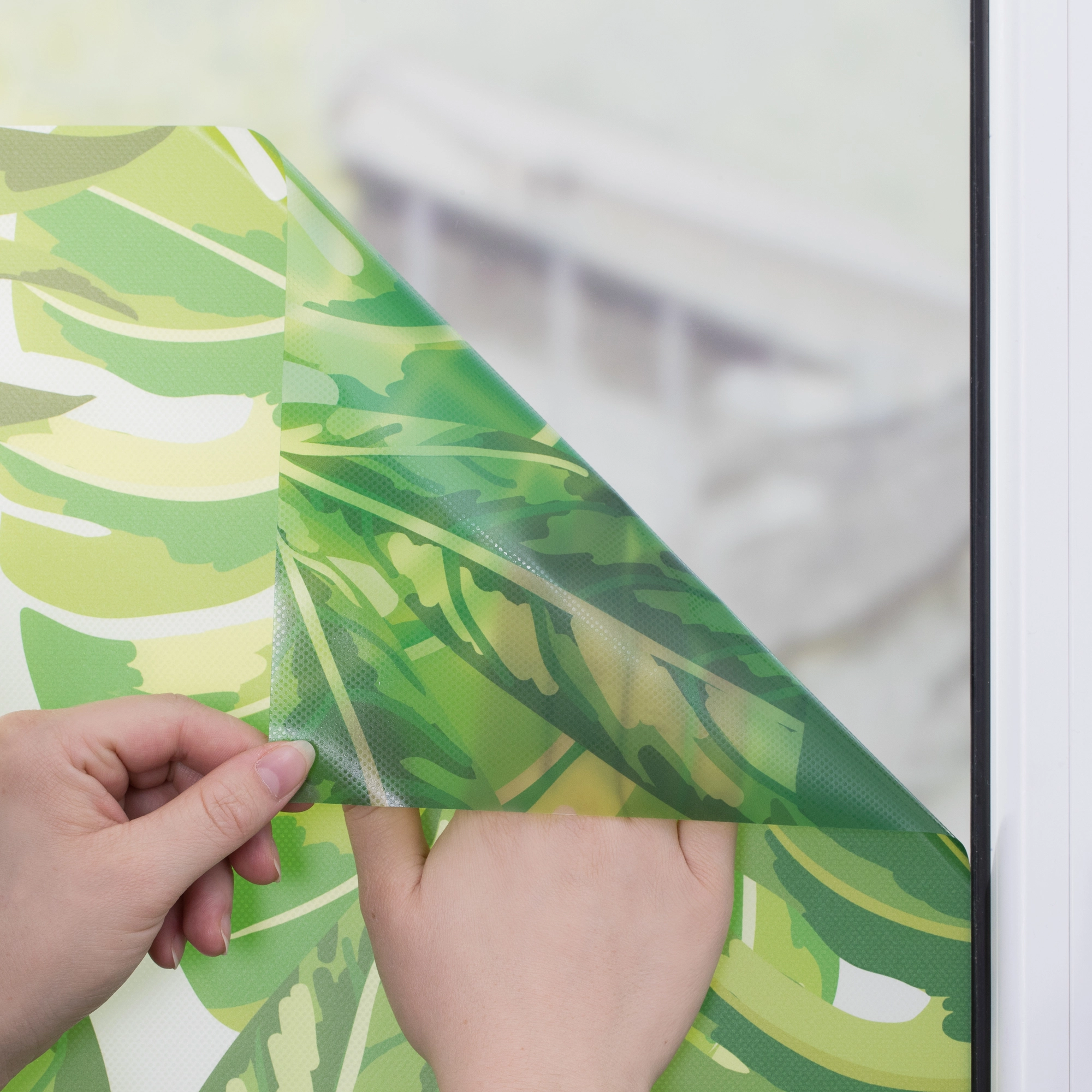 Lichtblick Fensterfolie selbstklebend kaufen OBI Sichtschutz Blätter bei mit Grün