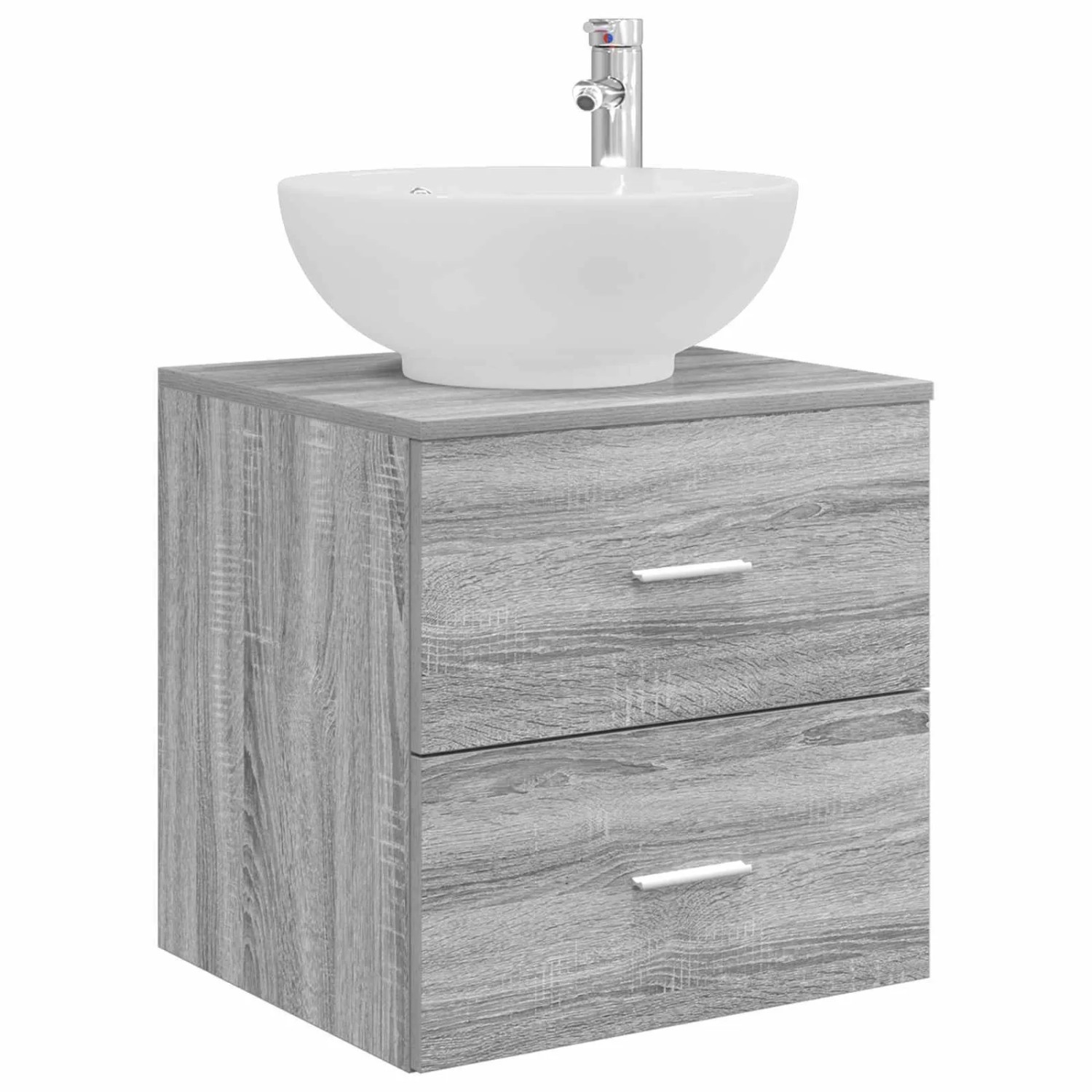 vidaXL Wandmontierte Waschtisch Grau Sonoma 49,5 x 44,5 x 66,5 cm 890307