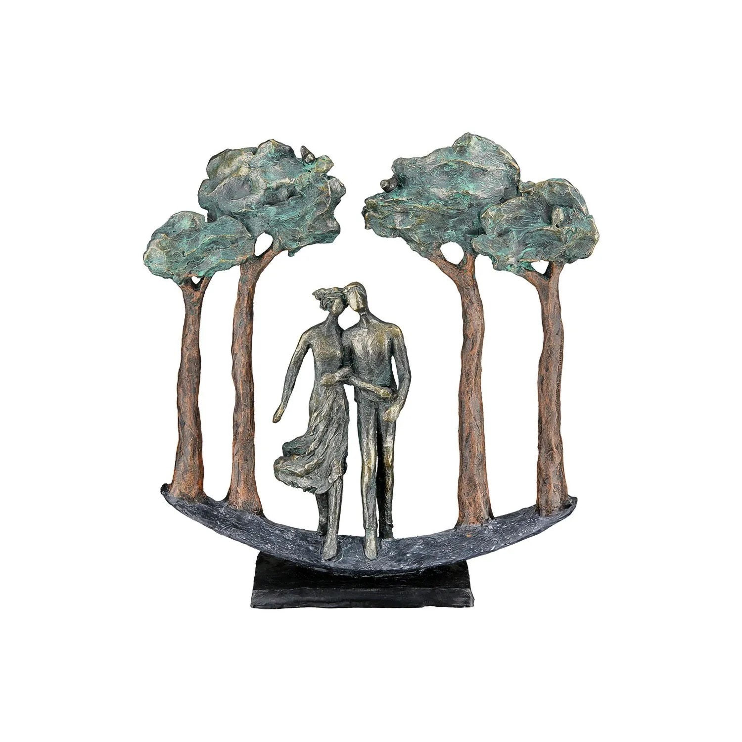 Gilde Skulptur Under Trees Bronzefarben 30 cm x 29 cm