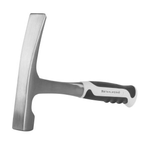 STAHLWERK Maurerhammer aus Carbon-Stahl mit Fiberglas-Griff. Ziegelhammer für Handwerkzeuge.