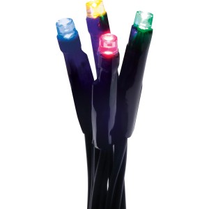 LED-Lichternetz mit bunten LEDs und grünem Kabel für den Außenbereich, 200 x 100 cm.