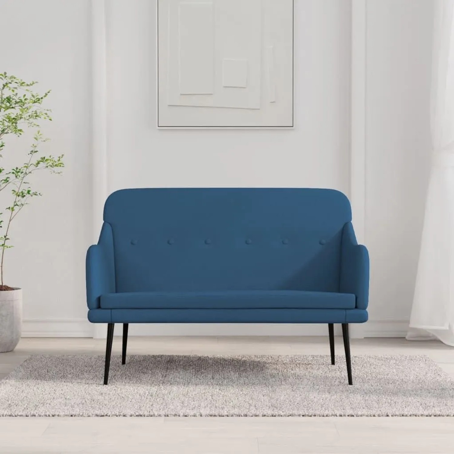 vidaXL Sitzbank Blau 110x76x80 cm Stoff 351490_2