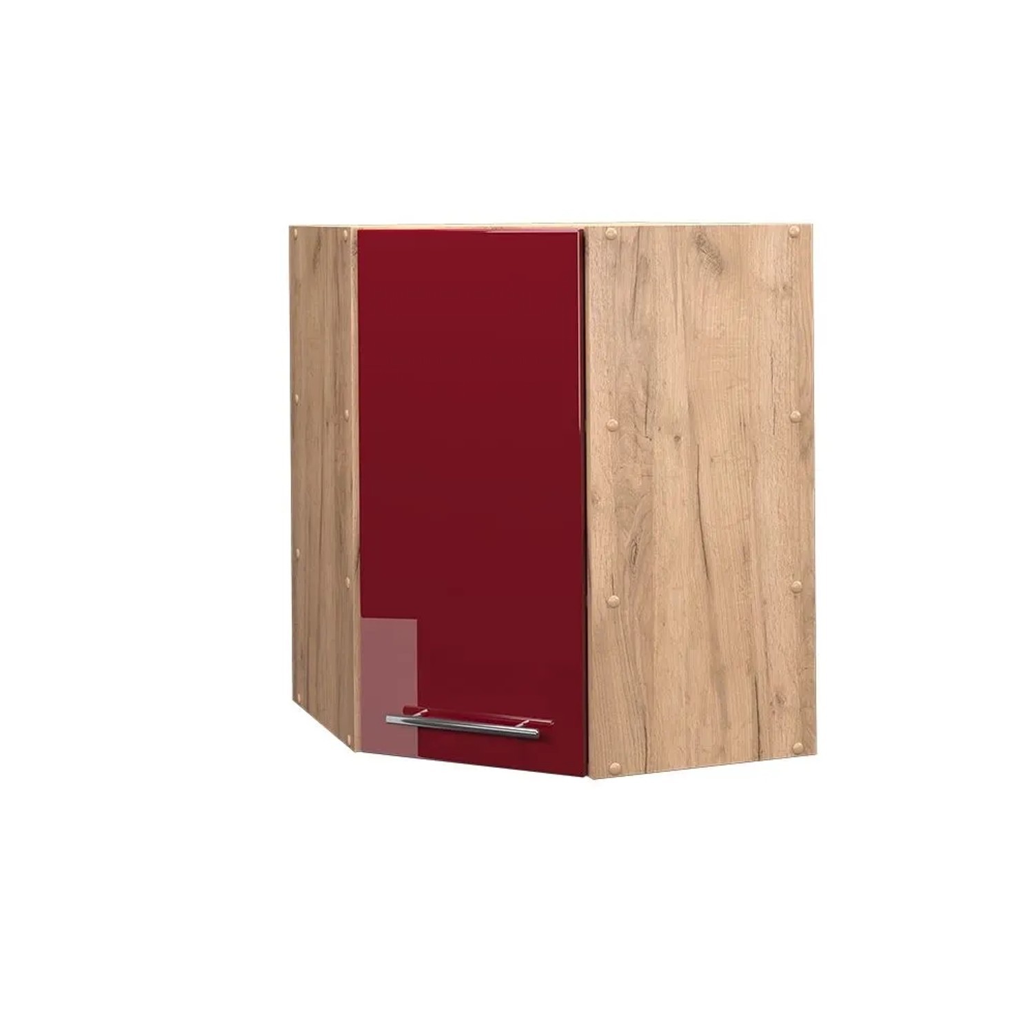 Vicco Eckhängeschrank Fame-Line Bordeaux Hochglanz Goldkraft Eiche 57 cm