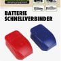 Calima Batterie-Schnellverbinder (rot/blau) für 6V/12V Batterien, Zubehör für Autoanhänger.