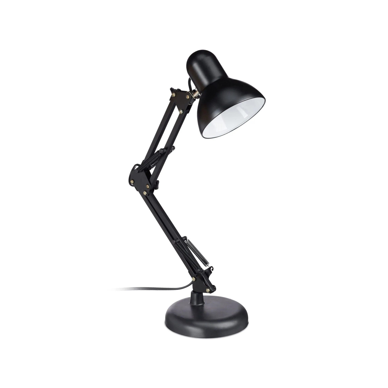 Relaxdays Schreibtischlampe Metall Schwarz Schwenkbar 50 x 27 x 15 cm 1,4 kg