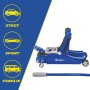 Blauer Michelin Hydraulik-Wagenheber 2.000 kg mit Hebelstange für Autoreparatur.