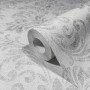 Rolle Marburg Vliestapete GZSZ Ornament grau mit floralem Muster.