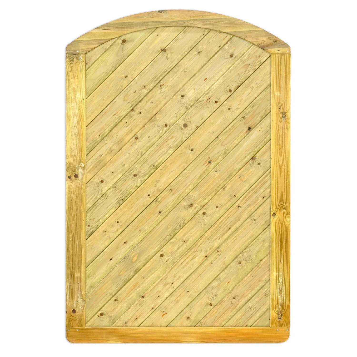 GartenLand Massivzaun INNSBRUCK MASSIV Gebogen 120x180 cm Holzzaun Fichte PEFC KDI Grün Massiver Rahmen 44x88 mm Sehr Stabil