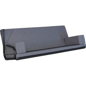 Graue Angerer Hollywoodschaukel Auflage Tolar mit Sitz-, Lehnen- und Seitenpolstern.