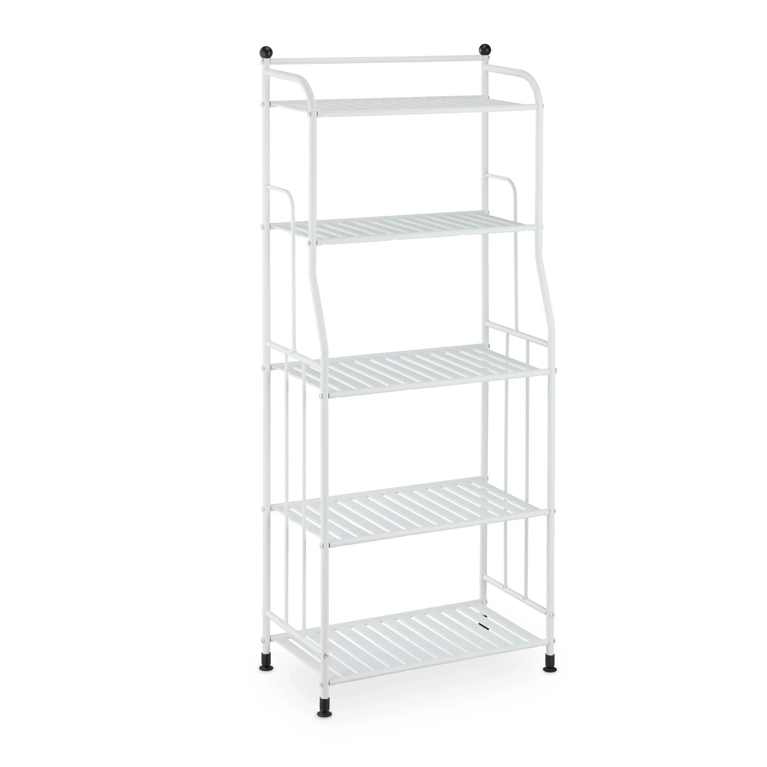 Relaxdays Standregal Stahl Weiß mit 5 Ablagen 133 cm x 56 cm x 28 cm