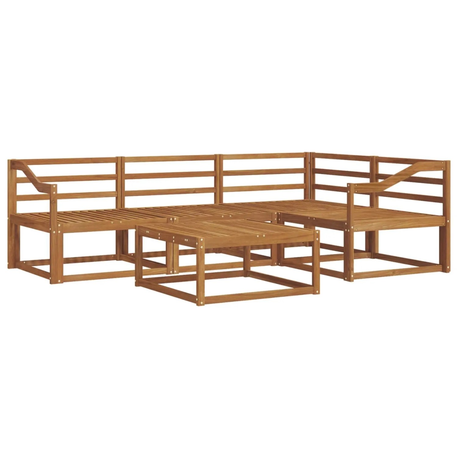 vidaXL Outdoor-Sofagarnitur 5-Tlg Natur Massivholz Akazie 3367557