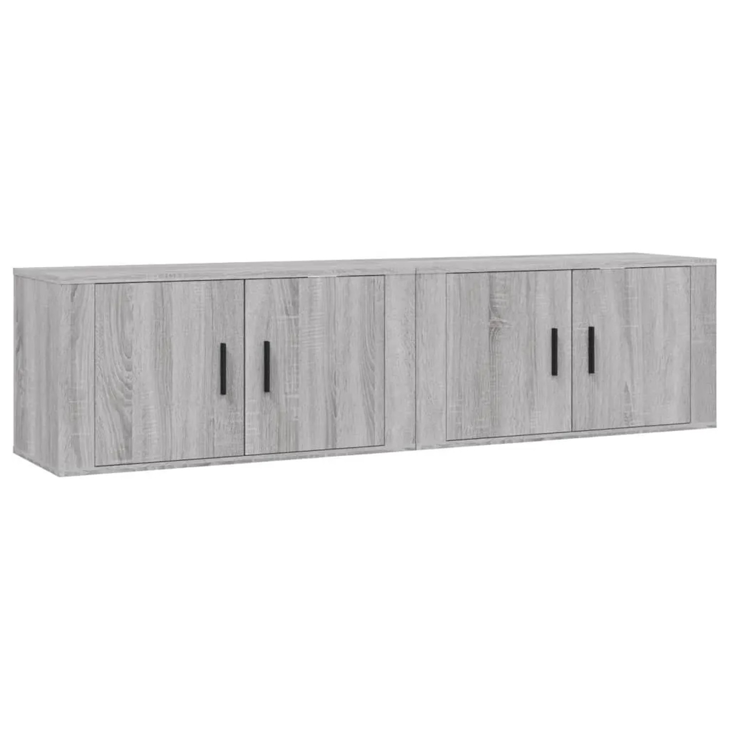 vidaXL TV-Wandschränke 2 Stk Grau Sonoma 80x34,5x40 cm 3188356