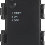 Batteriefach mit Timer für Deko-Gartenstecker Stern/Tanne, Schwarz.