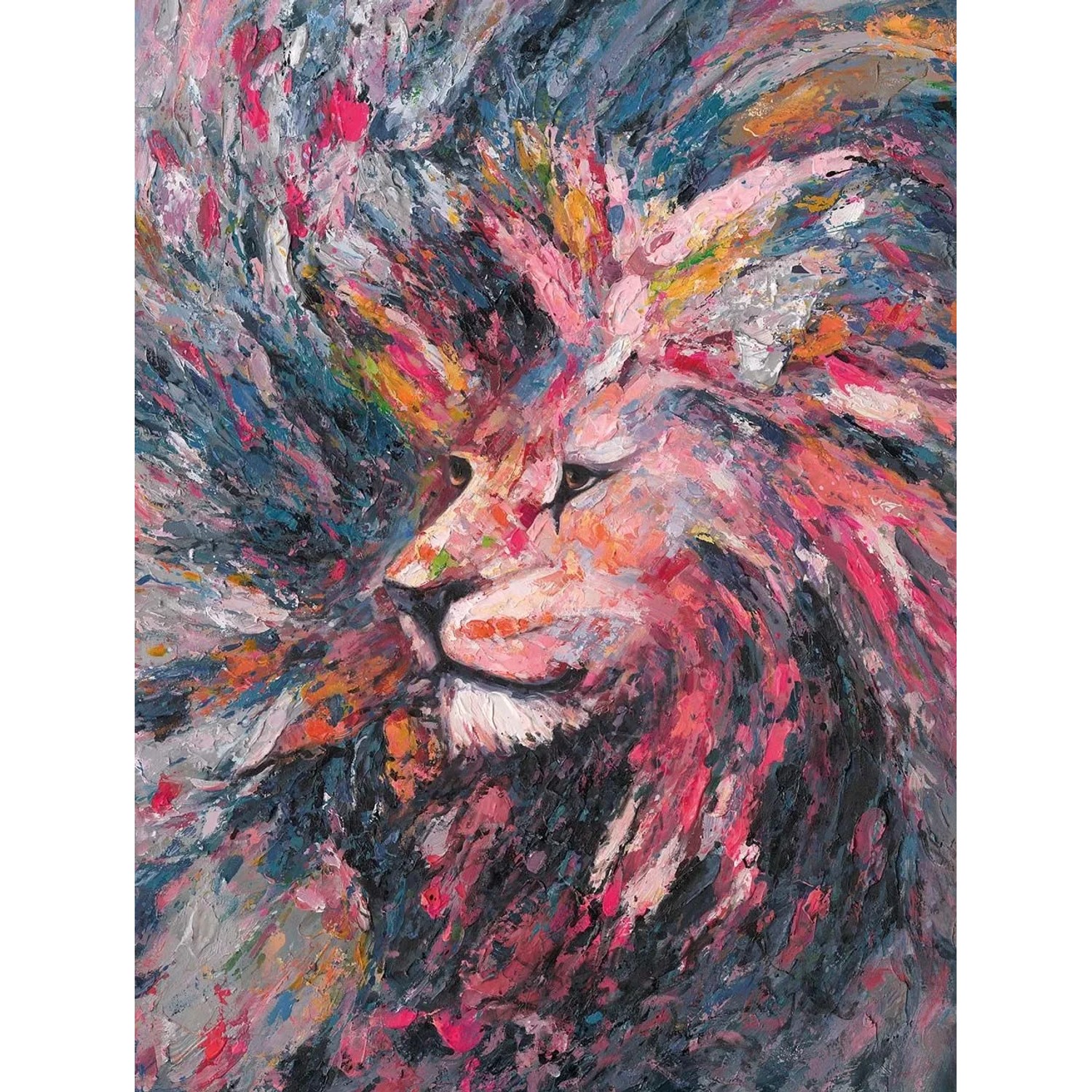 Art Universe Leinwandbild Abstract Lion 90 x 120 cm