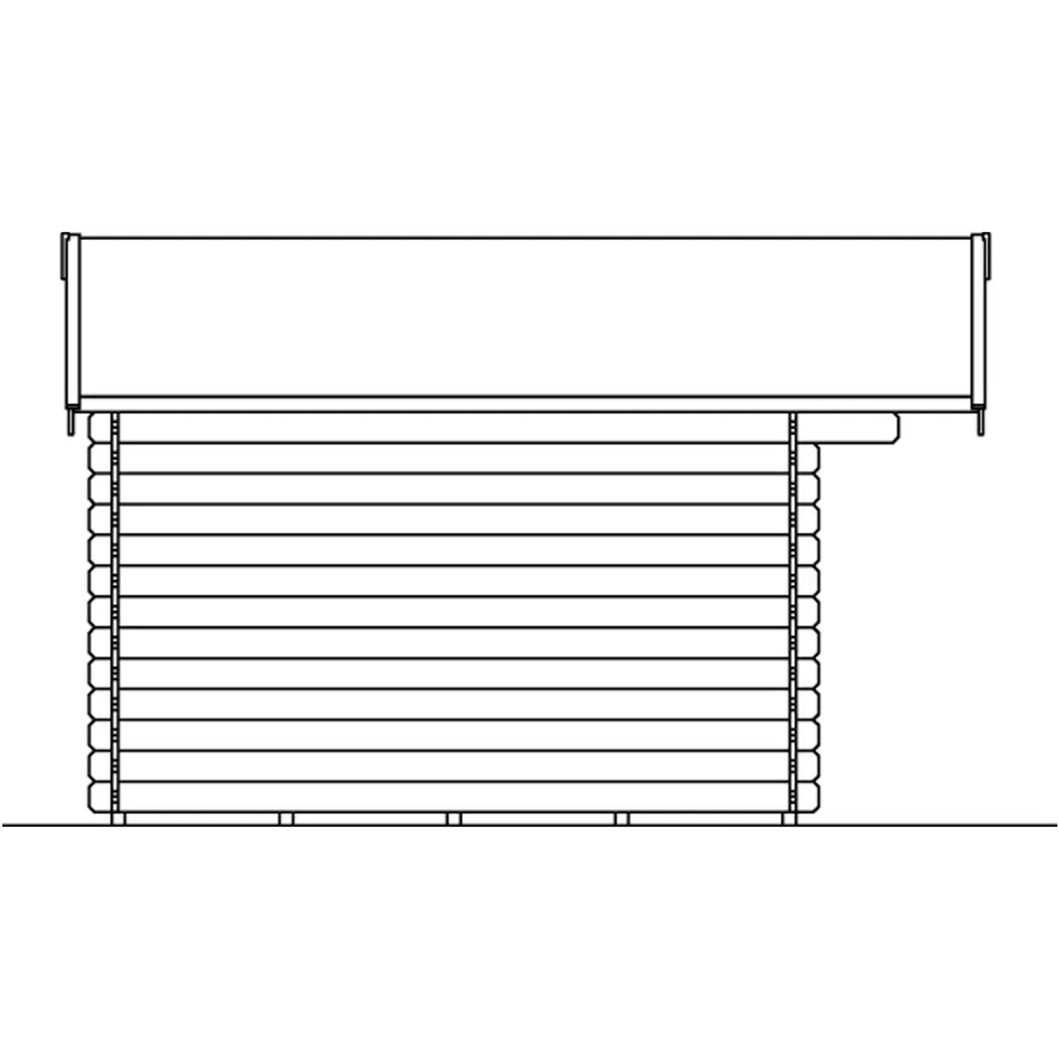 Illustration: Skan Holz Gartenhaus Malaga 1 Natur, 340x300 cm, Holz-Gartenhaus