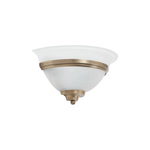 Lindby Wandleuchte Wandlampe Innen Irimia 4018220 Retro Vintage Antik in Bronze aus Glas 1-flammig E27 Wohnzimmerleuchte