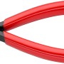 Knipex Seitenschneider, 125mm, schwarz atramentiert, mit roten Kunststoffgriffen.