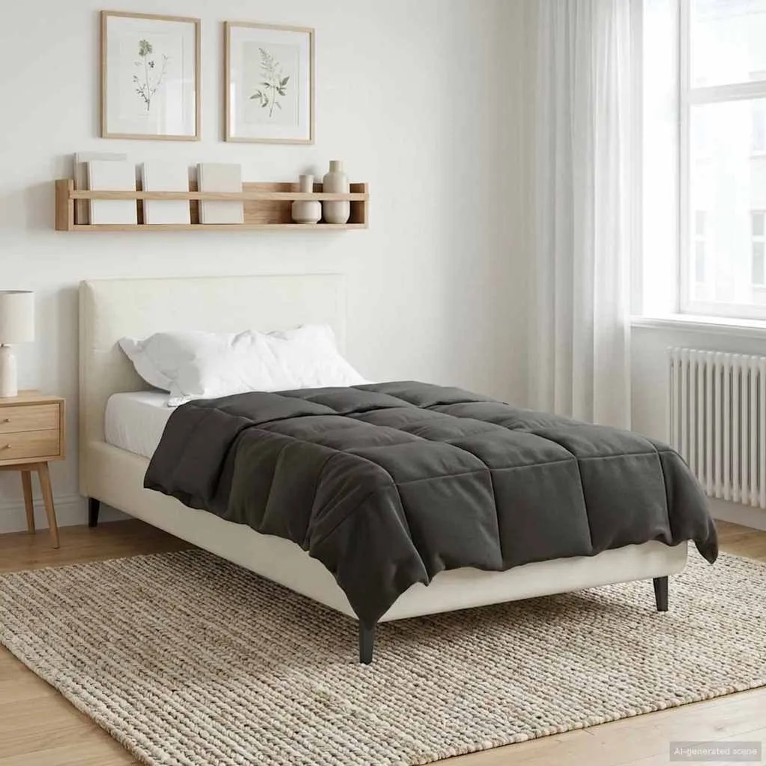 vidaXL Ganzjahresbettdecke Anthrazit 140 x 220 cm Mikrofaser 42025995_2