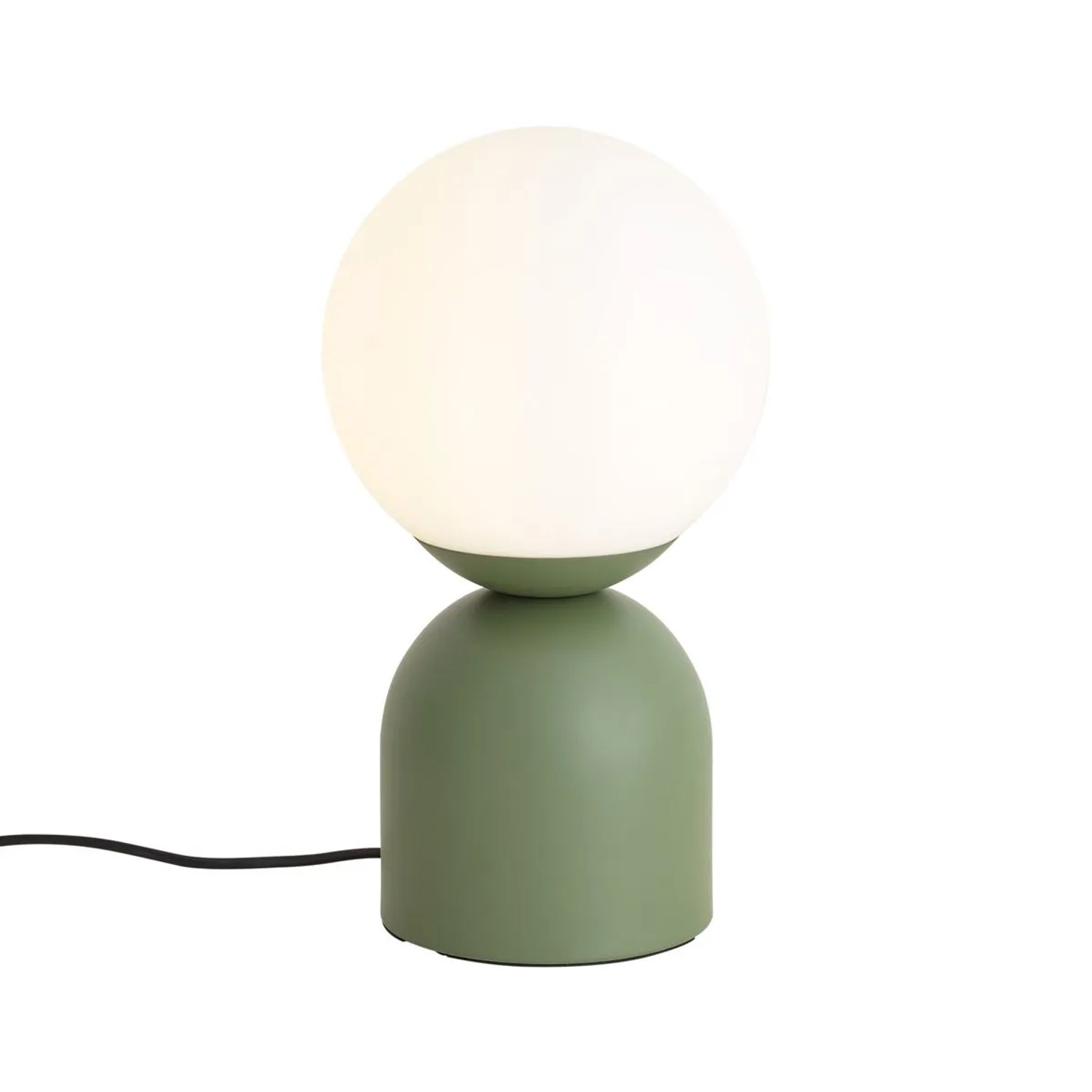 QAZQA Hotel Chic Tischleuchte Grün mit Opalglas Pallon Trend