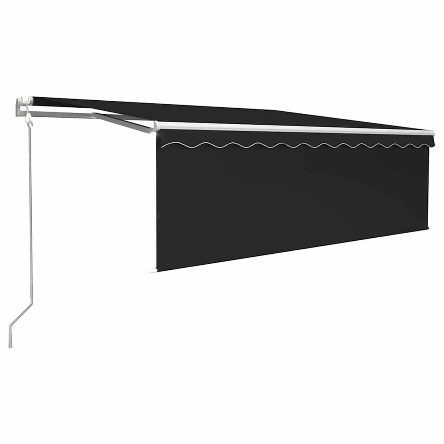 vidaXL Markise Automatisch mit Rollo LED Windsensor 4,5x3m Anthrazit 3069334