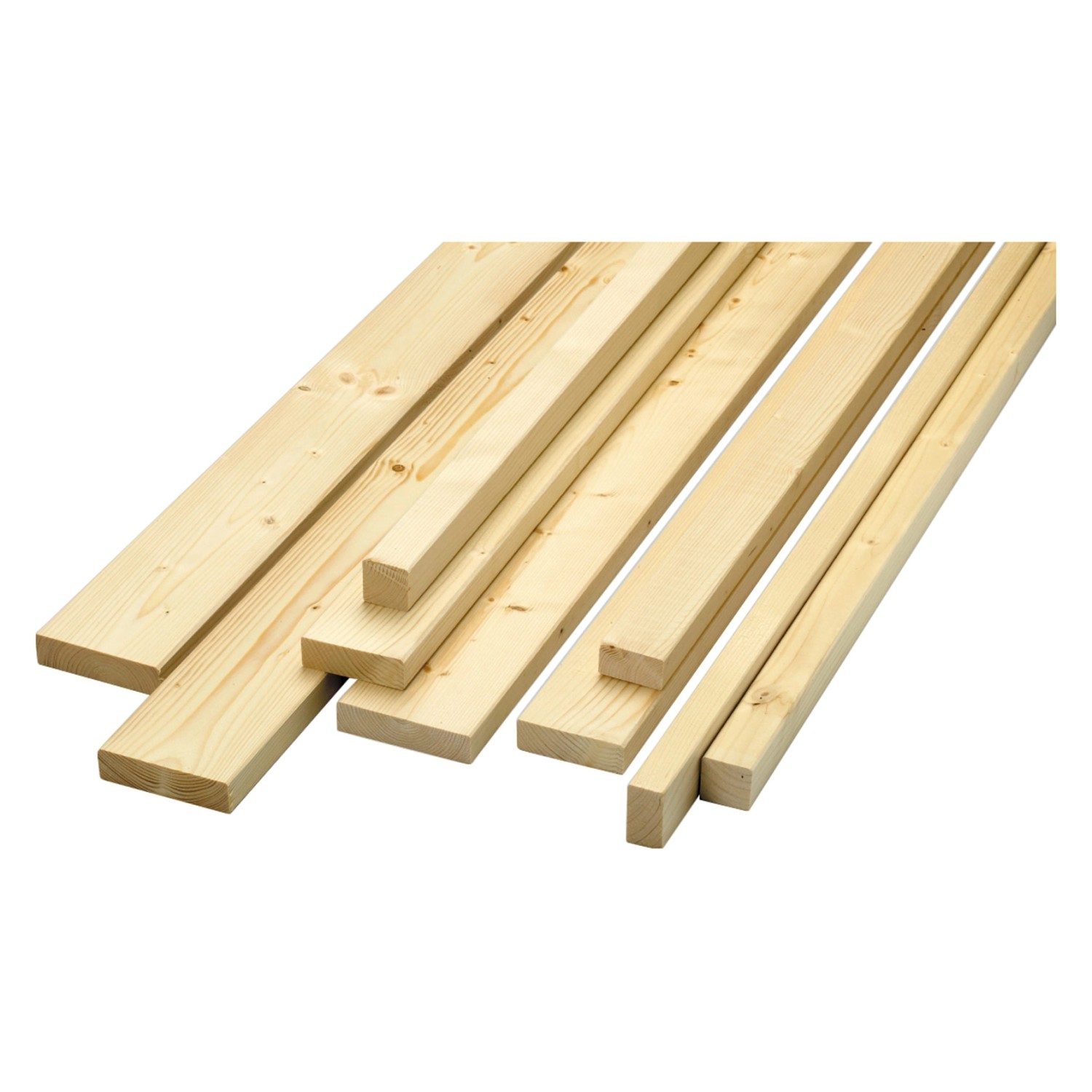Holzlatte aus Fichte/Tanne gehobelt & gefast 24 mm x 74 mm x 2.000 mm