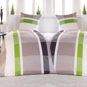 Beautissu Bettwäsche 155x220 Baumwolle 4teilig Bettwäsche Dana 80x80cm 4tlg.