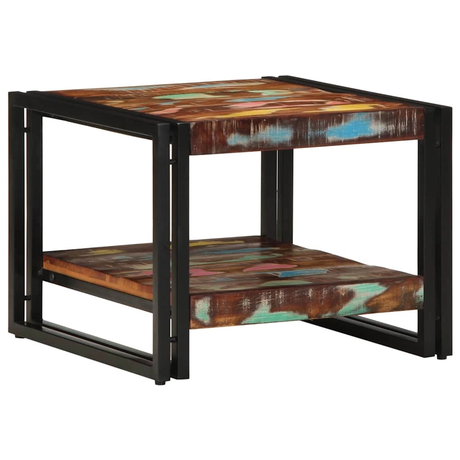 vidaXL Couchtisch Mehrfarbig 50x50x38 cm Altholz Massivholz 4102723 günstig online kaufen