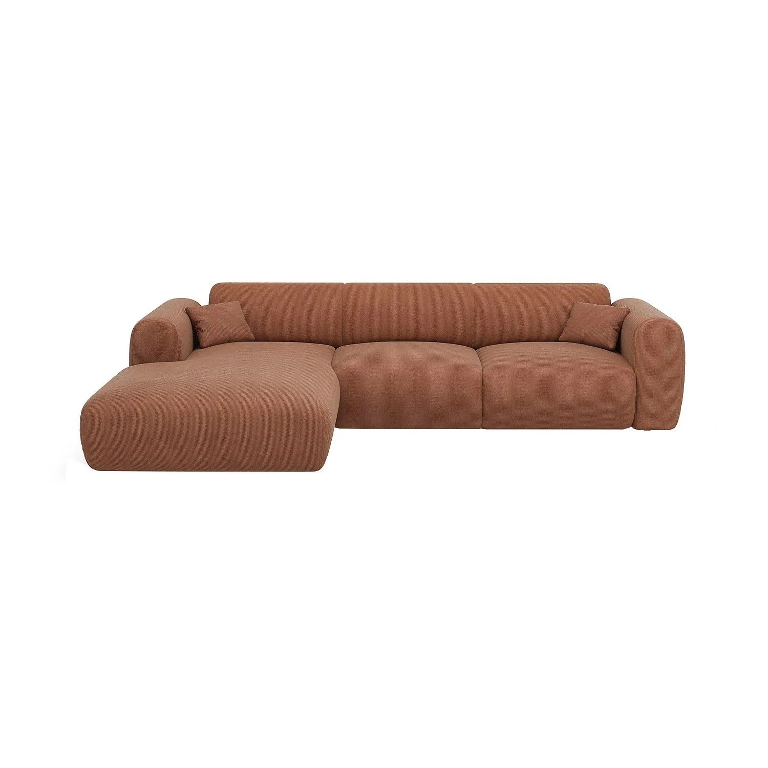 Vente-unique Sofa Ohne Schlafmöglichkeit Pogni Terracotta 280 cm