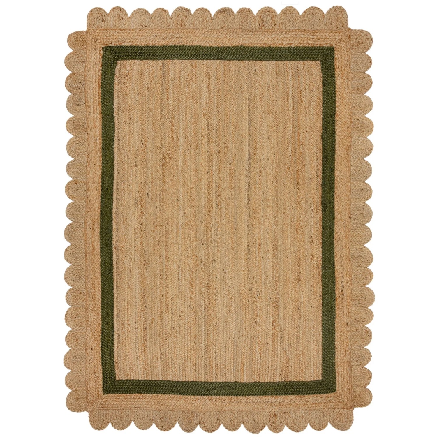 Flair Rugs Kurzflorteppich Grace 200 cm x 290 cm Naturgrün