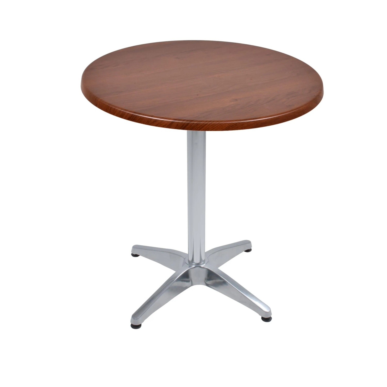 DELUKE Bistrotisch VIDOL Ø70cm Rund Dunkelbraun Holz Cafétisch Bartisch Gartentisch Outdoor-Esstisch