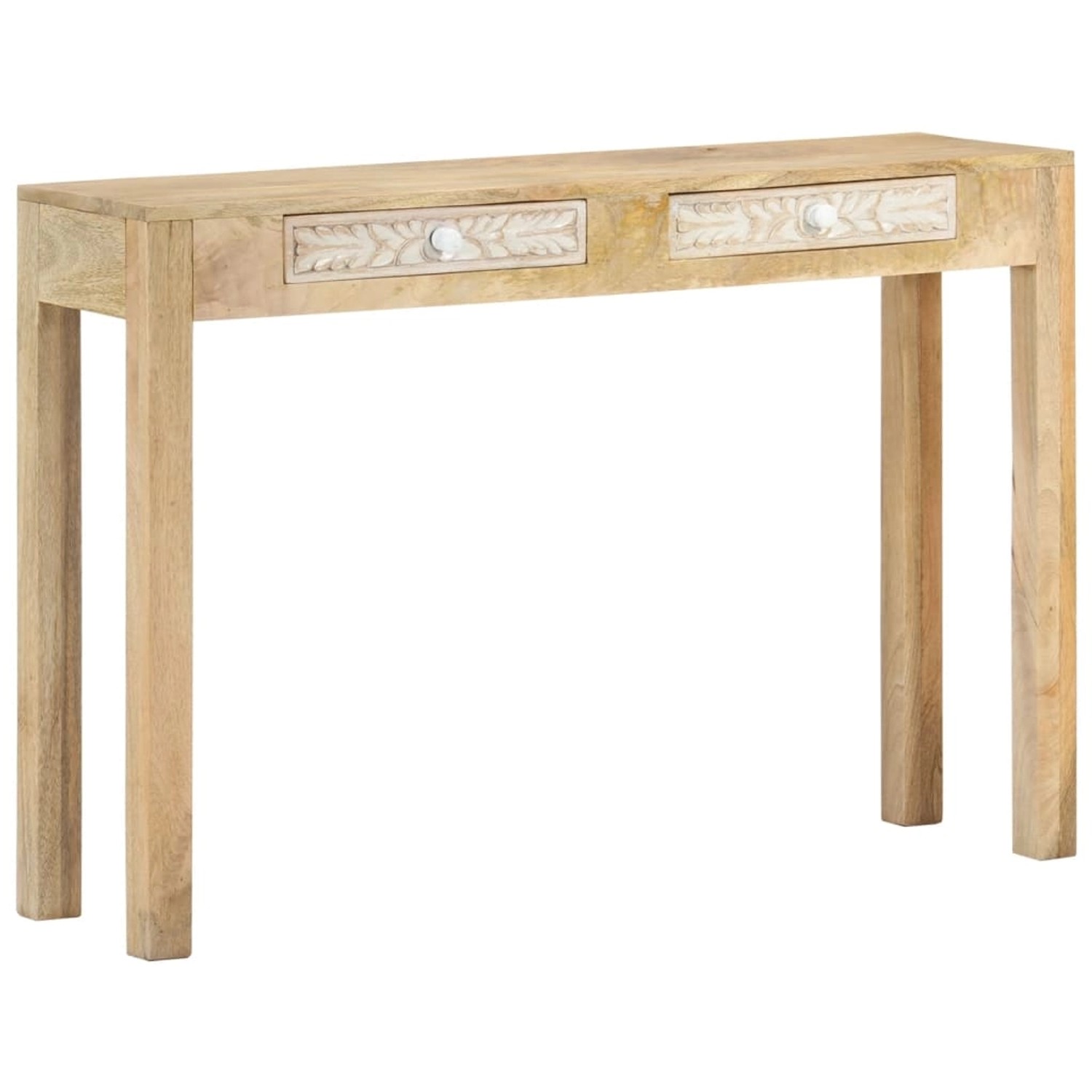 vidaXL Konsolentisch 110x30x75 cm Gebleichtes Massivholz Mango 351617 günstig online kaufen