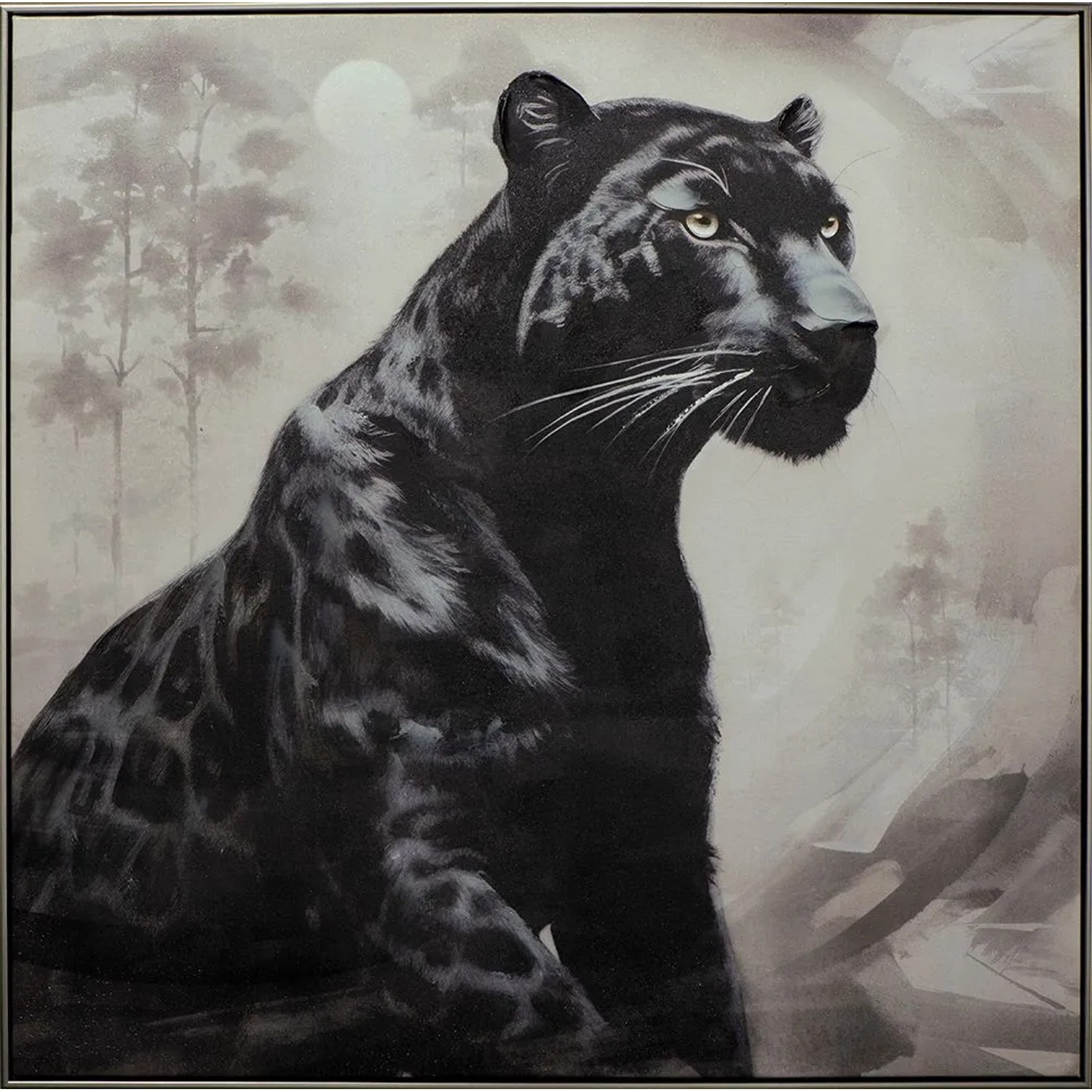 Art Universe Leinwandbild Black Panther 102 x 102 cm