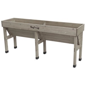 VegTrug Hochbeet Klassik, grau, 183x76x80 cm, aus Zedernholz, für Garten, Balkon oder Terrasse.