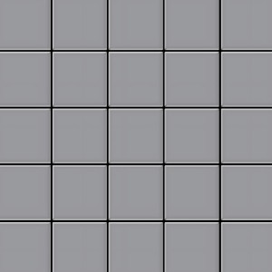 Graue Edelstahl Mosaikfliese, hochglänzend, für Bad & Küche. Paket mit 50 Matten.