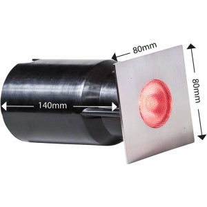 Heissner SMART LIGHT Decklight L464, 3W RGB, Edelstahl, quadratisch, für Teich und Garten.