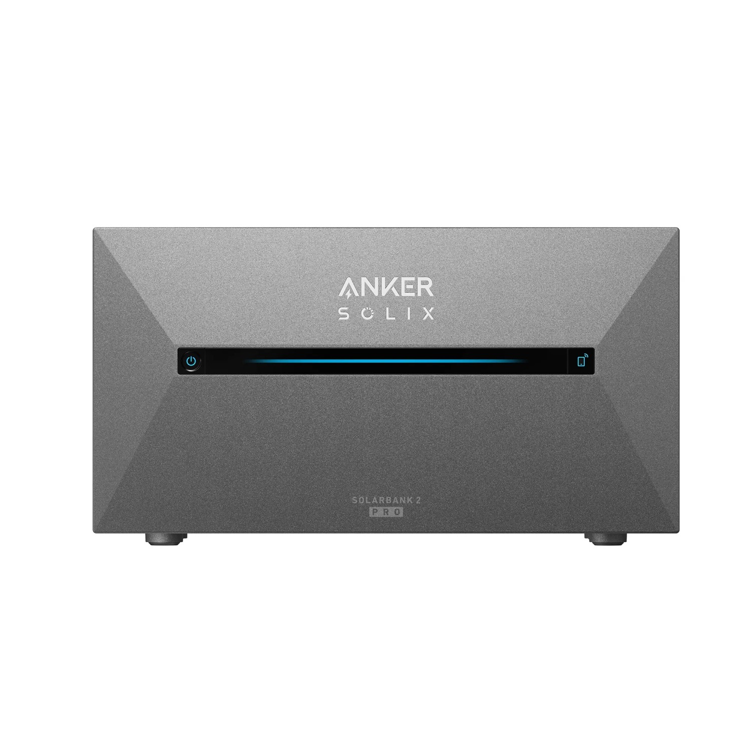 Anker Solix Solarbank 2 E1600 Pro für Balkonkraftwerk-Set, grauer Energiespeicher.